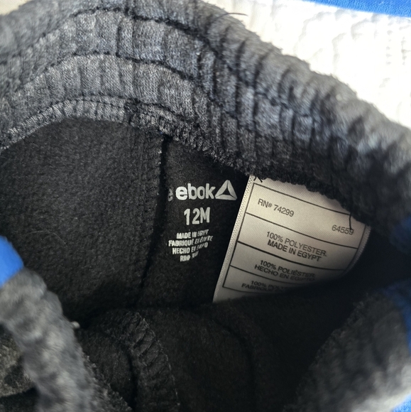 Reebok Baby 2-Piece Sweat Suit Blue Gray 12 Months - Picture 6 of 10